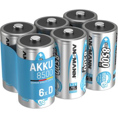 Akku d 8500mAh Mono NiMH 1,2V – 1000x wiederaufladbar (6 Stück) - Ansmann Image