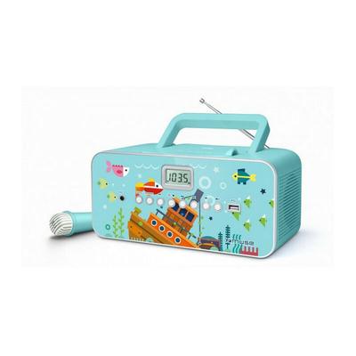 Blaues tragbares usb-cd-radio mit mikrofon Muse m29kb Image