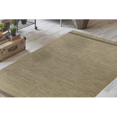 Teppich ARTE ESPINA "Nomad 8064", grau (grau, grün), B:170cm H:11mm L:240cm, Wolle, Teppiche, Handgemachter Fransenteppich in neutralem Design Image