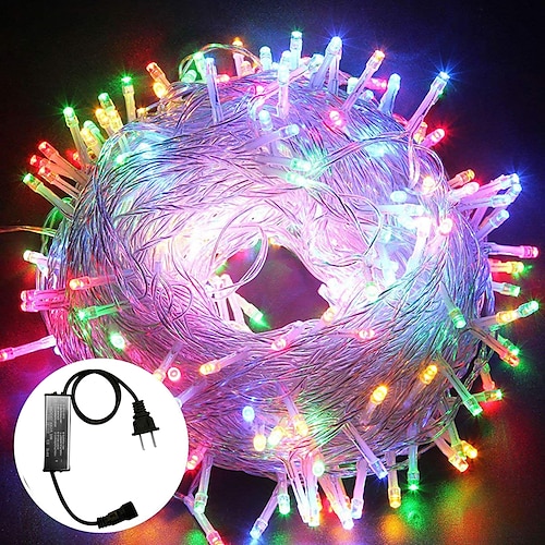 50M/100M Außen wasserdichte Lichterkette 8 Modi Eisen-Schale wasserdichte Gartenlichterkette für Festivals Partys Image