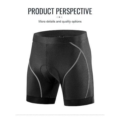 Herren Fahrradhose Fahrradhose Gepolsterte Fahrradhose Fahhrad Shorts Unterteile Rennpassform Sport Schnelltrocknend Atmungsaktiv Schwarz Schwarz Rrot Bekleidung Fahrradbekleidung