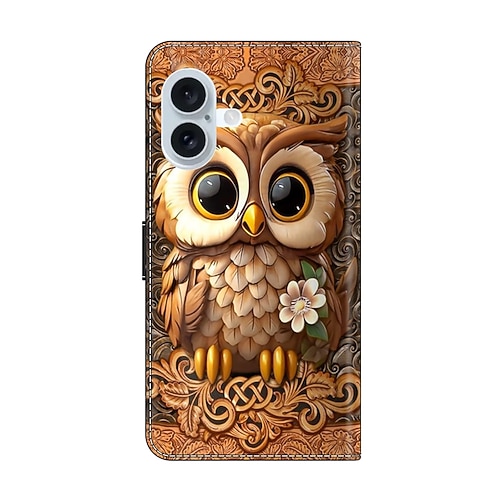 Handy Hülle Handyhüllen Für iPhone 16 15 14 Pro Max Plus 13 12 11 Pro Max Mini Rückseite Mit Ständer Stoßfest Retro PU-Leder Image