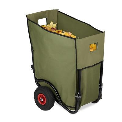 relaxdays Laubwagen klappbar 160 L grün, 98x66 cm