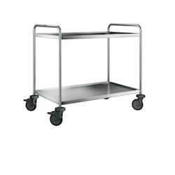 B.PRO SW 10 X 6-2 BASIC, Servierwagen aus rostfreiem Edelstahl mit Kunststoffrollen Image