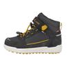 Winterstiefel TROLLKIDS "KIDS GRYLLEFJORD MID CUT", Gr. 28, schwarz (anthrazit, golden gelb), Leder, Synthetik, mehrfarbig, sportlich, Schuhe, wasserdicht, Klettverschluss, reflektierende Details