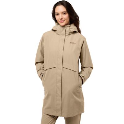 3-in-1-Funktionsparka JACK WOLFSKIN "BAYLIGHT", Damen, Gr. L, braun (anis), Obermaterial: 100% Polyester, sportlich, hoch geschlossener Ausschnitt, Langarm mit Druckknopf,verstellbar, Jacken, Winterjacke Image