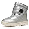 Winterboots GEOX "J WILLABOOM GIRL B A", Kinder, Gr. 37, silber (silberfarben), Textil, Synthetik, Glitzer, casual, Schuhe, Klettstiefel, Babystiefel Snowboots mit Plateausohle