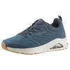 Sneaker SKECHERS "TRES-AIR UNO", Herren, Gr. 46, blau (navy), Lederimitat, sportlich, Schuhe, Freizeitschuh, Halbschuh, Schnürschuh mit Skech-Air-Luftpolsterung