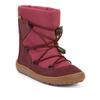 Barfußschuh FRODDO "BAREFOOT TEX TRACK", Kinder, Gr. 33, rot (bordeaux pink grau), Veloursleder, Textil, colorblocking, sportlich, Schuhe, Snowboots, Winterstiefel mit TEX-Membrane