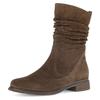 Stiefel GABOR "Genua", Damen, Gr. 41, braun (cognac), Veloursleder, unifarben, klassisch, Schuhe, Blockabsatz, Kurzstiefel, mit Innenreißverschluss