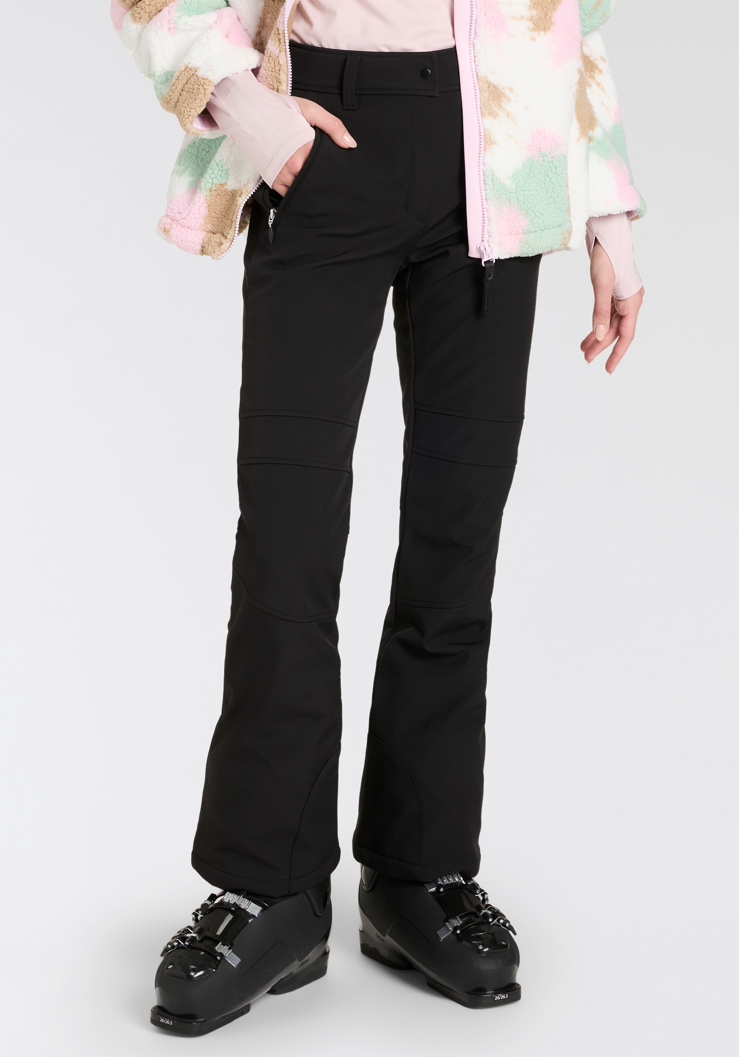 Skihose ICEPEAK "ICEPEAK ENTIAT", Damen, Gr. 44, N-Gr, schwarz, Obermaterial: 90% Polyester, 10% Elasthan, Hosen Image
