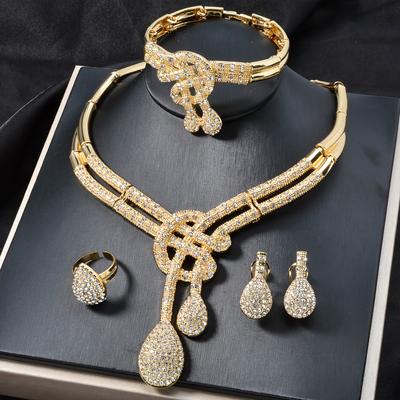 TEMU & Women's Jewelry Set Zirconia - , For Weddings And Parties