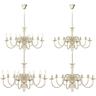 Lustre en métal blanc antique 8 x E14 ampoules - lustre - lustres - Home & Living - Blanc