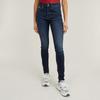 Skinny-fit-Jeans G-STAR "3301 Skinny Wmn", Damen, Gr. 27, Länge 30, blau (dk aged), Denim/Jeans, Obermaterial: 92% Baumwolle, 7% Elastomultiester, 1% Elasthan, casual, skinny fit, Jeans, mit Stretch