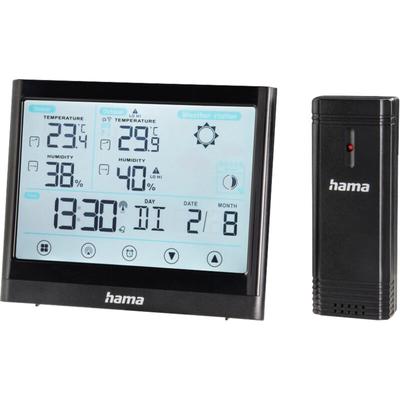 Wetterstation 186421, Full Touch, schwarz - Hama