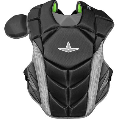 All Star MVP-PRO NOCSAE Certified Adult Baseball Catcher's Chest Protector Black/Graphite