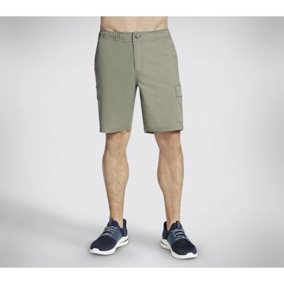 Skechers Men's Downtown Cargo 9 Inch Short | Size Large | Olive/Gray | Polyester