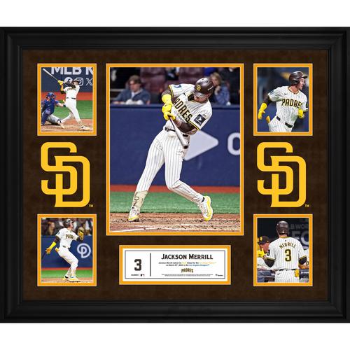 Jackson Merrill San Diego Padres gerahmte 5-Foto-Collage zum Debüt 2024