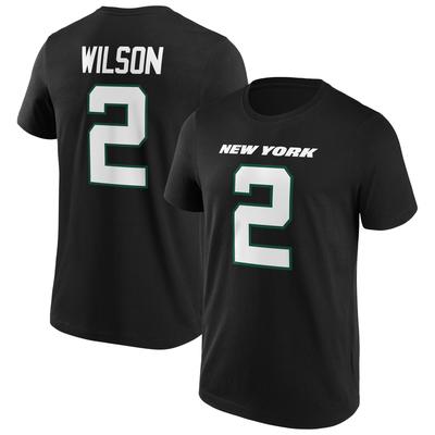 New York Jets T-Shirt mit alternativem Namen und Nummer - Zach Wilson - Herren Image