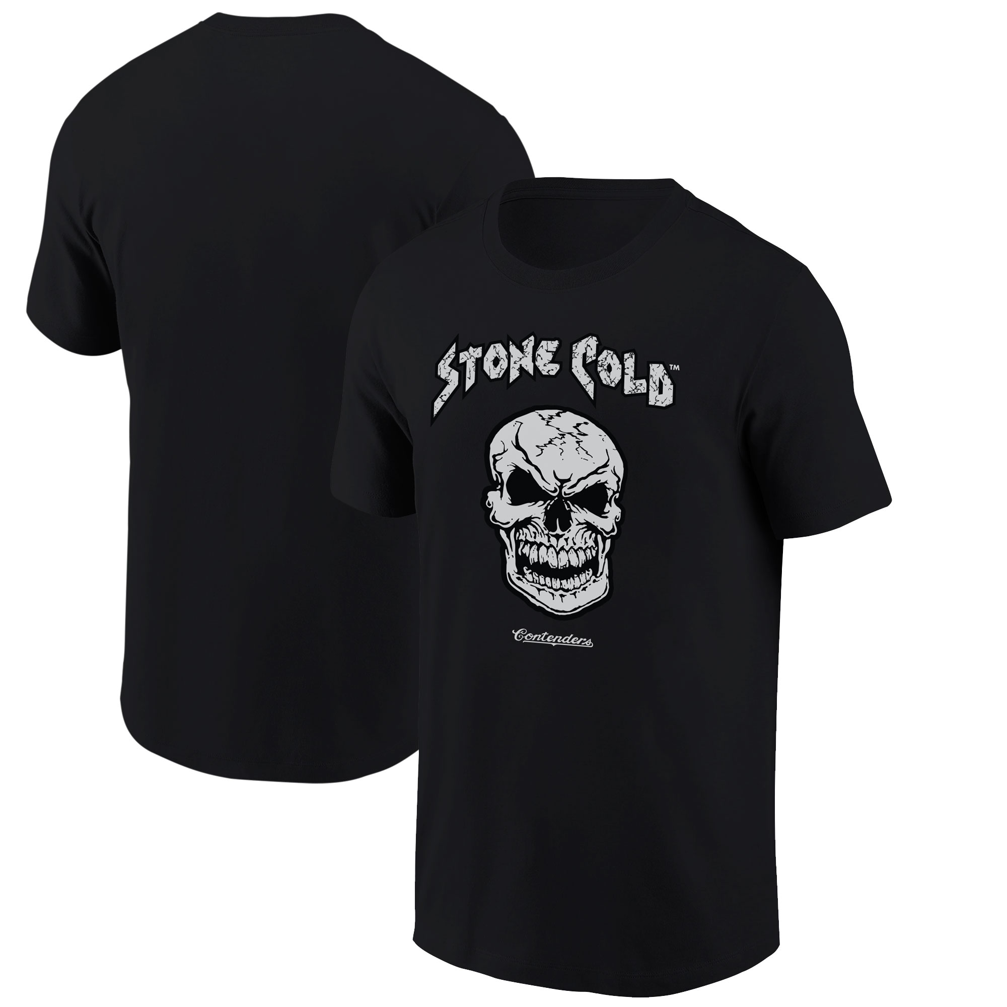 Contenders Clothing T-Shirt mit Totenkopf-Motiv „Stone Cold“ von Steve Austin für Herren, schwarz Image