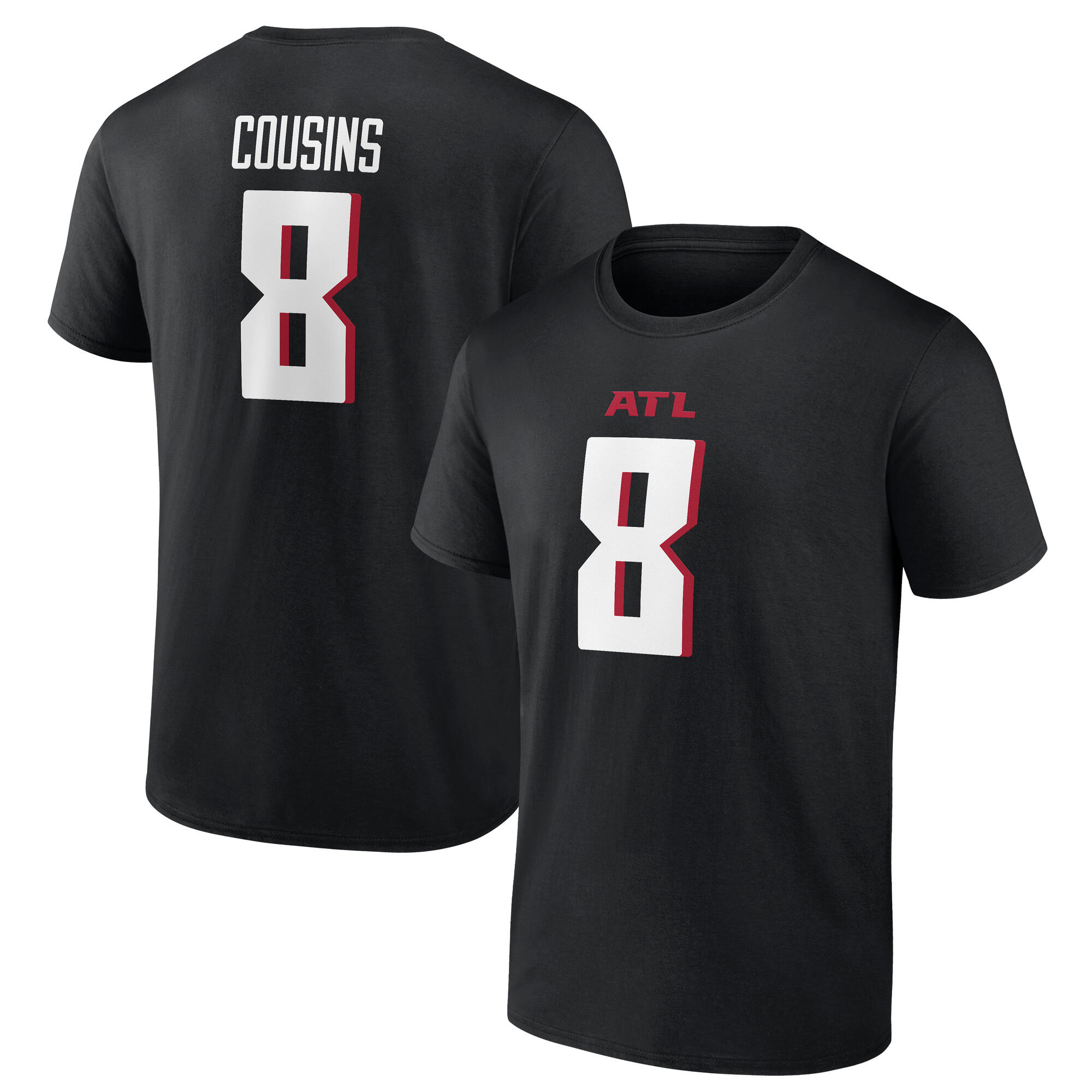 "Atlanta Falcons Name und Nummer Grafik T-Shirt - Kirk Cousins 8 - Herren" Image