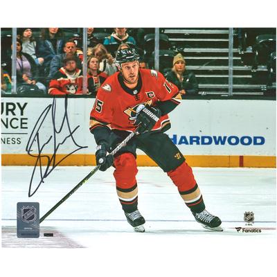 Autogramm von Ryan Getzlaf, Anaheim Ducks, 20,3 x 25,4 cm, orangefarbenes Trikot, Skating mit Puck Image