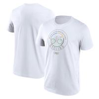 The Olympic Collection Reitsport-Piktogramm-T-Shirt – Weiß – Unisex