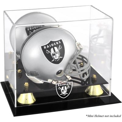 Goldene klassische Mini-Vitrine für Las Vegas Raiders-Helm Image