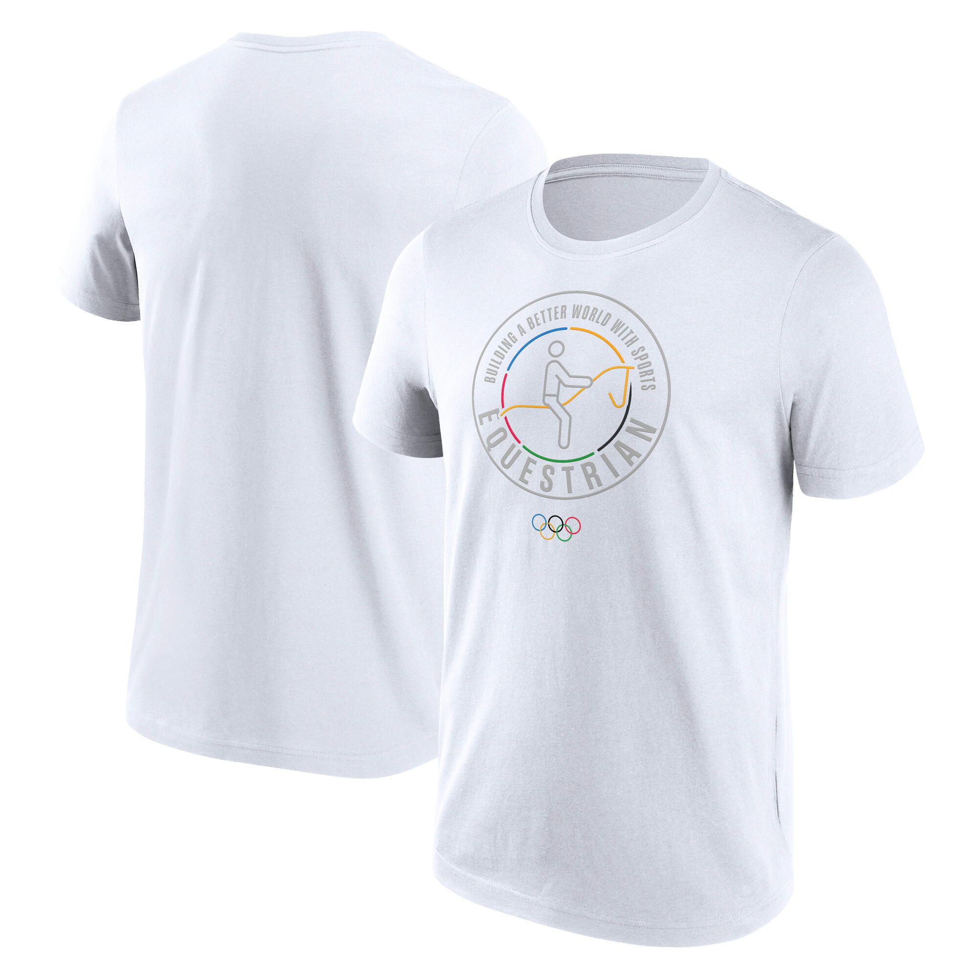 The Olympic Collection Fechtsport-Piktogramm-T-Shirt – Weiß – Unisex Image