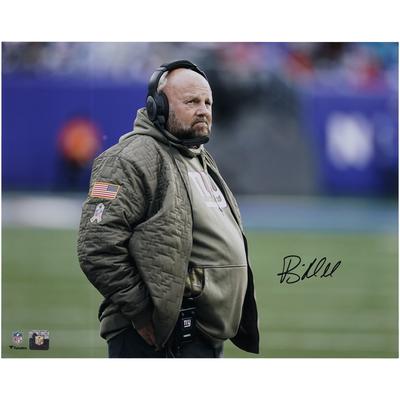 Signiertes Seitenlinienfoto von Brian Daboll, New York Giants, 16 x 20 Zoll Image