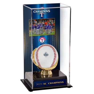 Sublimierte Vitrine mit Bild der Texas Rangers 2023 American League Champions Image