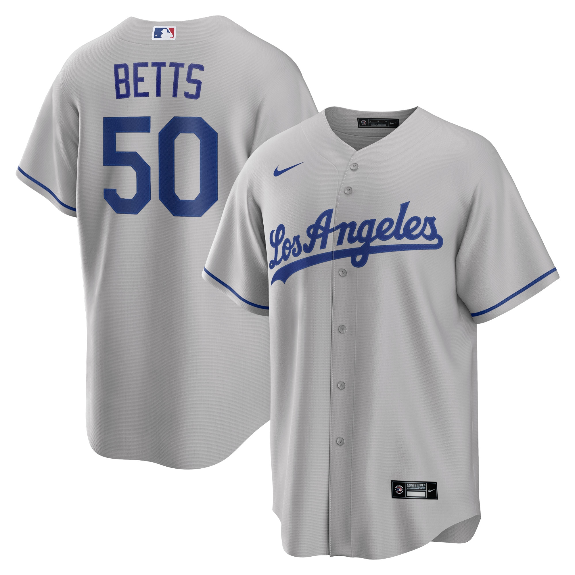 Los Angeles Dodgers Nike Offizielle Replica Auswärtstrikot - Herren mit Aufdruck Betts 50 Image