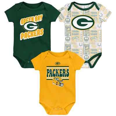 Green Bay Packers Play Day 3-teiliges Creeper-Set - Baby Image