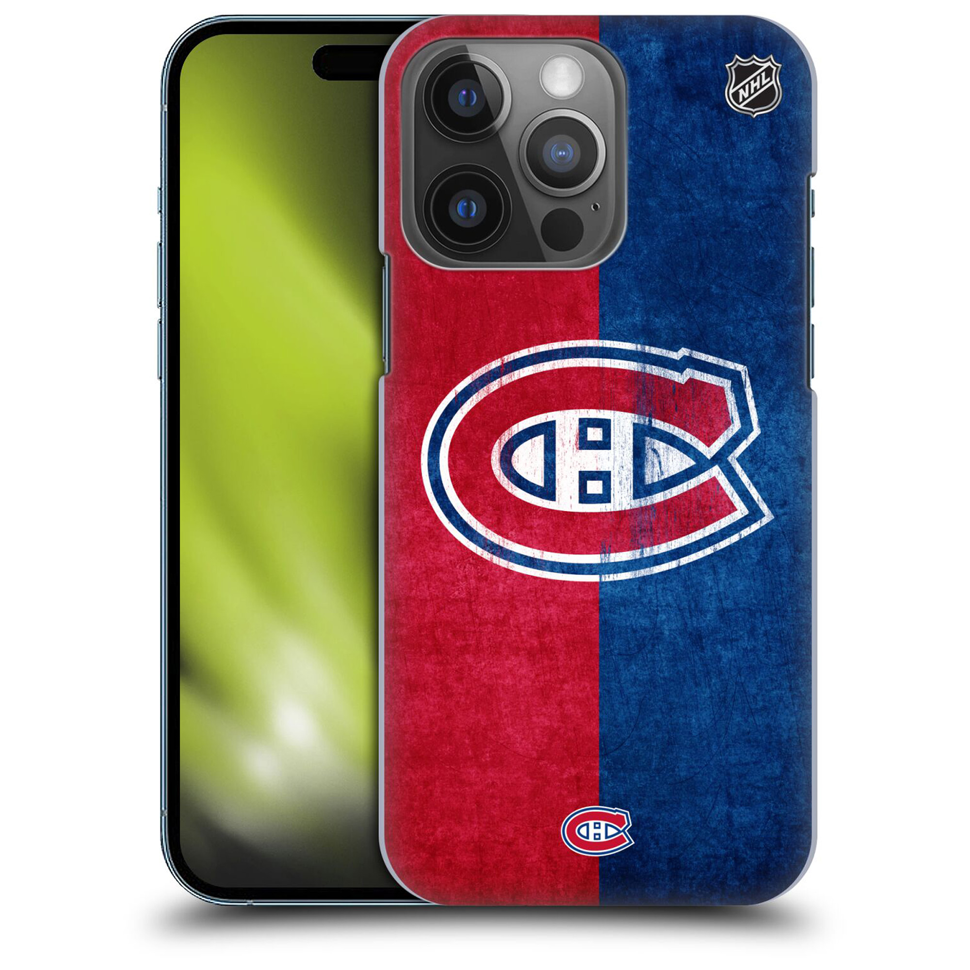 Montreal Canadiens NHL Half Distressed Grafik Phone Case - iPhone