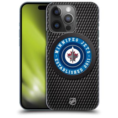 Winnipeg Jets NHL Puck Texture Grafik Phone Case - iPhone Image