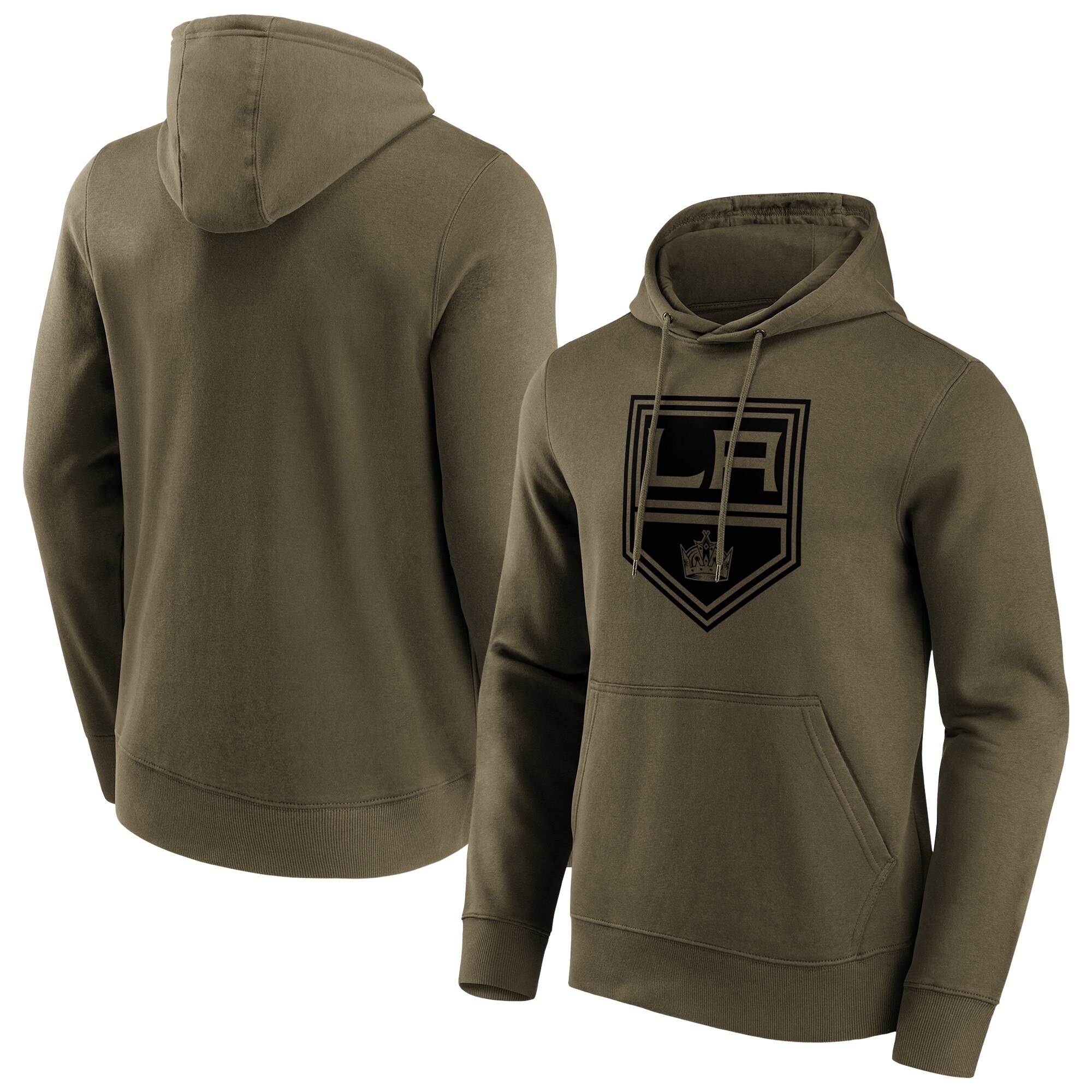 Los Angeles Kings Fanatics Branded Iconic Preferred Logo Graphic Hoodie - Khaki - Herren Image