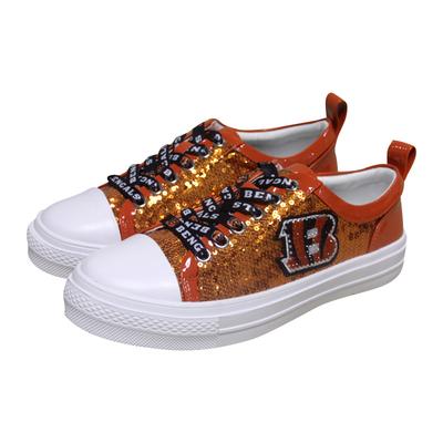 Damen Cuce Orange Cincinnati Bengals Team Pailletten-Sneaker Image
