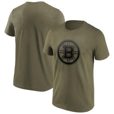 Boston Bruins Fanatics Branded Iconic Preferred Logo Grafik T-Shirt - Khaki - Herren Image