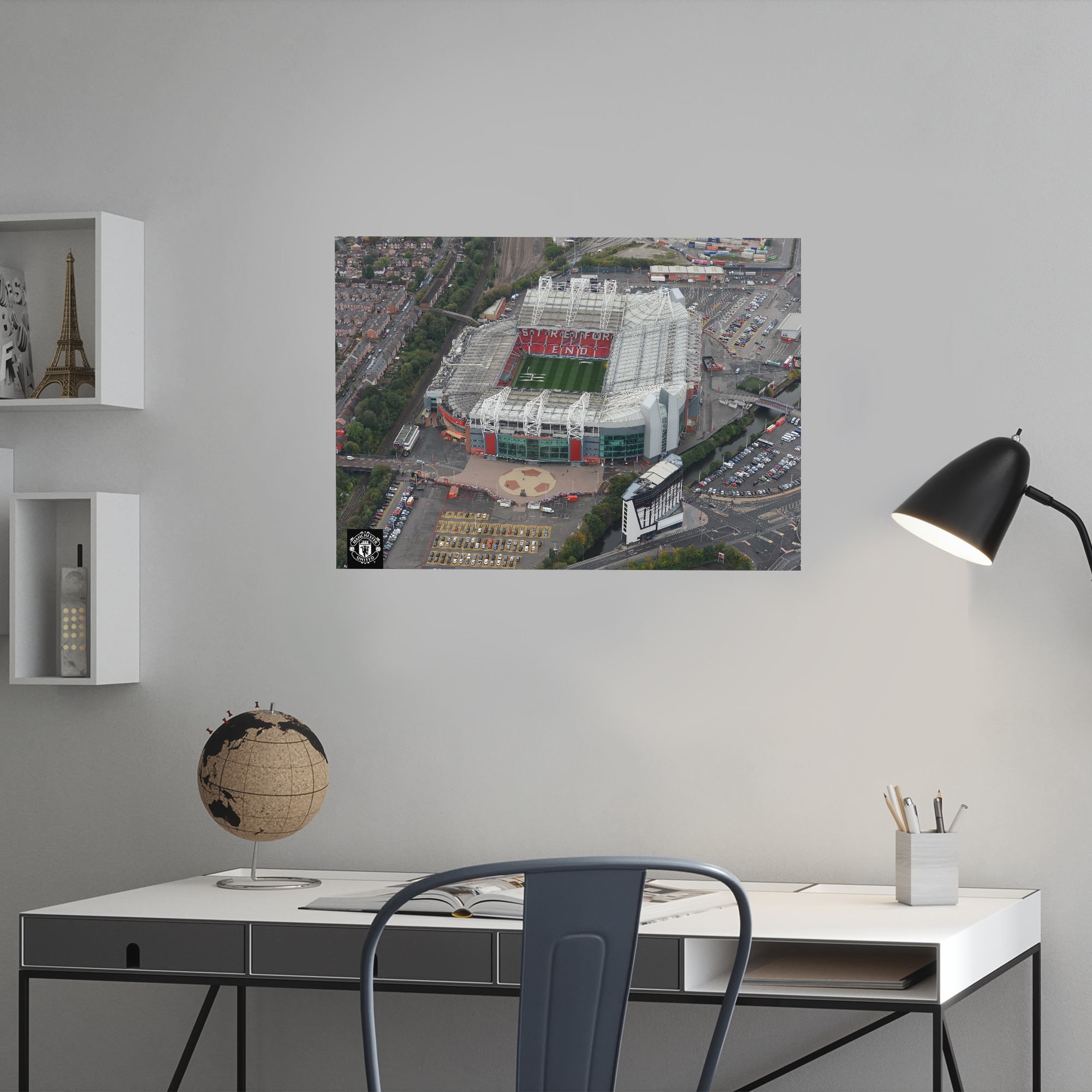 Manchester United Luftaufnahme von Old Trafford Print – A3 Image