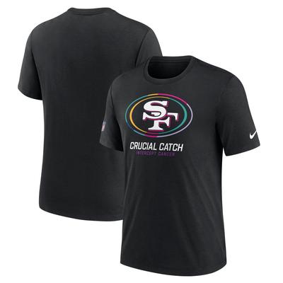Schwarzes Nike San Francisco 49ers 2024 NFL Crucial Catch T-Shirt für Herren in großen Größen Image