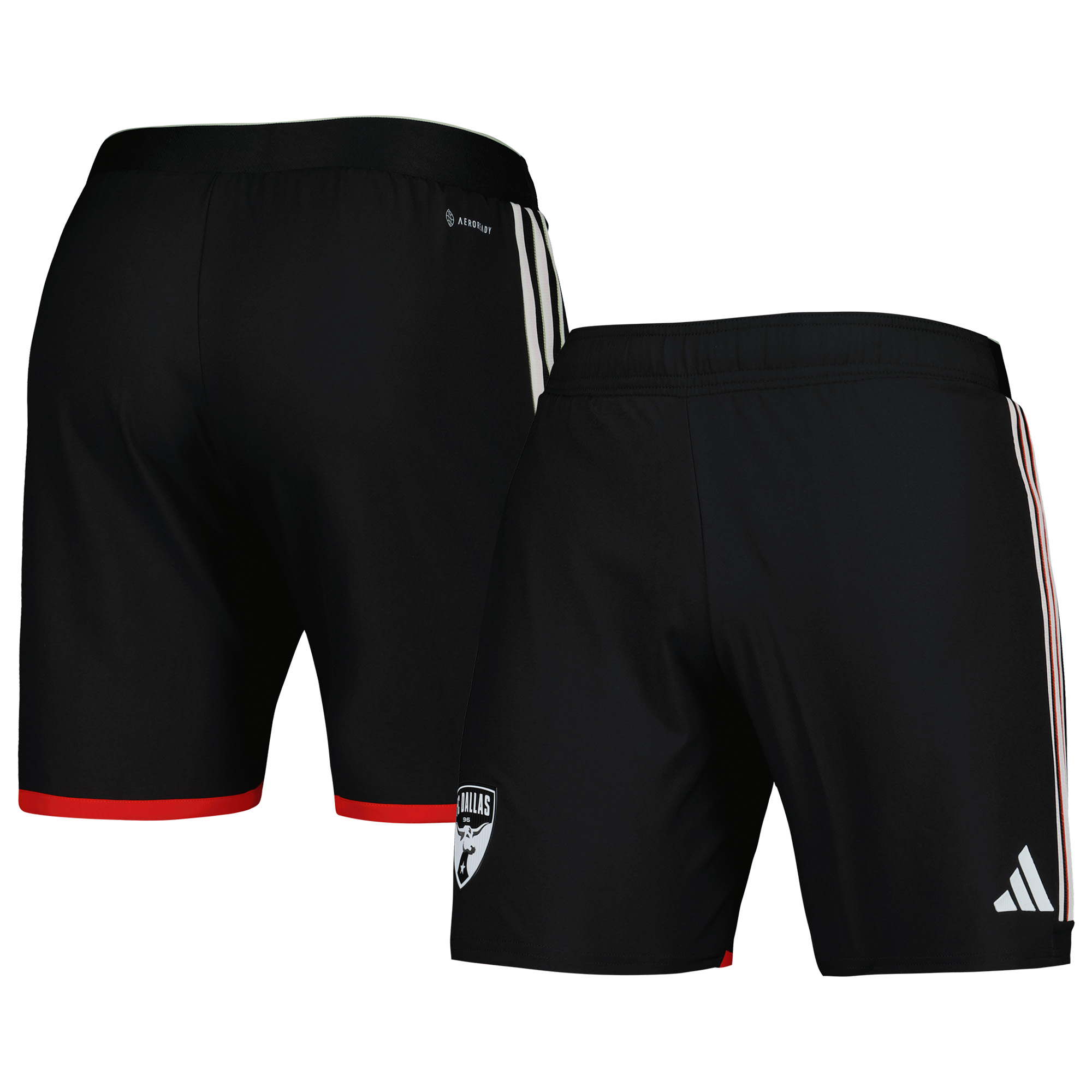 Schwarze adidas FC Dallas 2023 Auswärts-AEROREADY-Authentic-Shorts für Herren Image