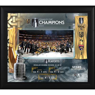 Vegas Golden Knights 2023 Stanley Cup Champions Gerahmte Collage, 15" x 17" Image
