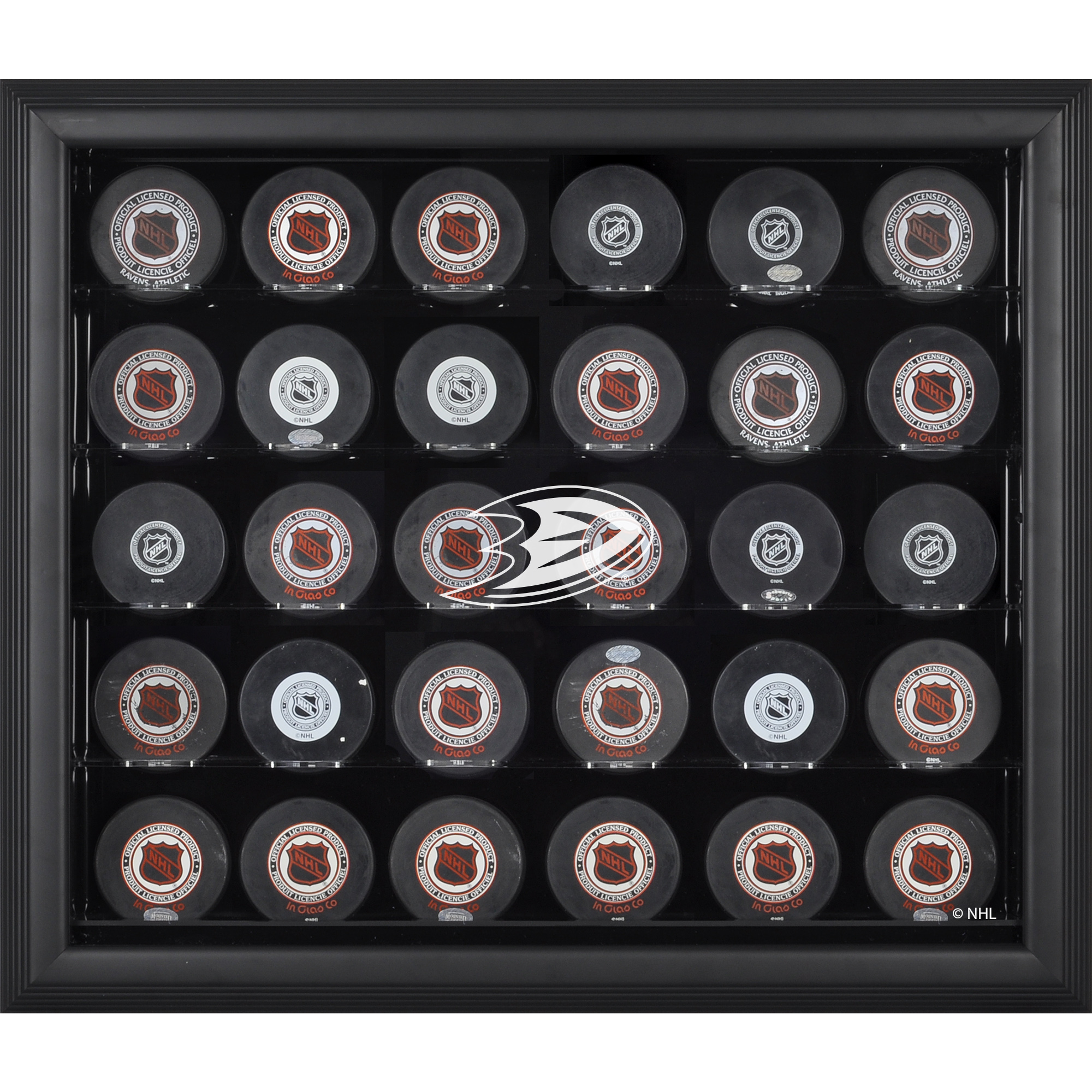 Anaheim Ducks - Schwarze Vitrine für 30 Pucks Image
