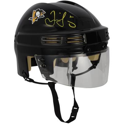 Signierter schwarzer Minihelm von Jaromir Jagr, Pittsburgh Penguins Image