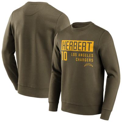 Los Angeles Chargers Fashion Name & Number Crew Sweatshirt - Justin Herbert - Herren Image