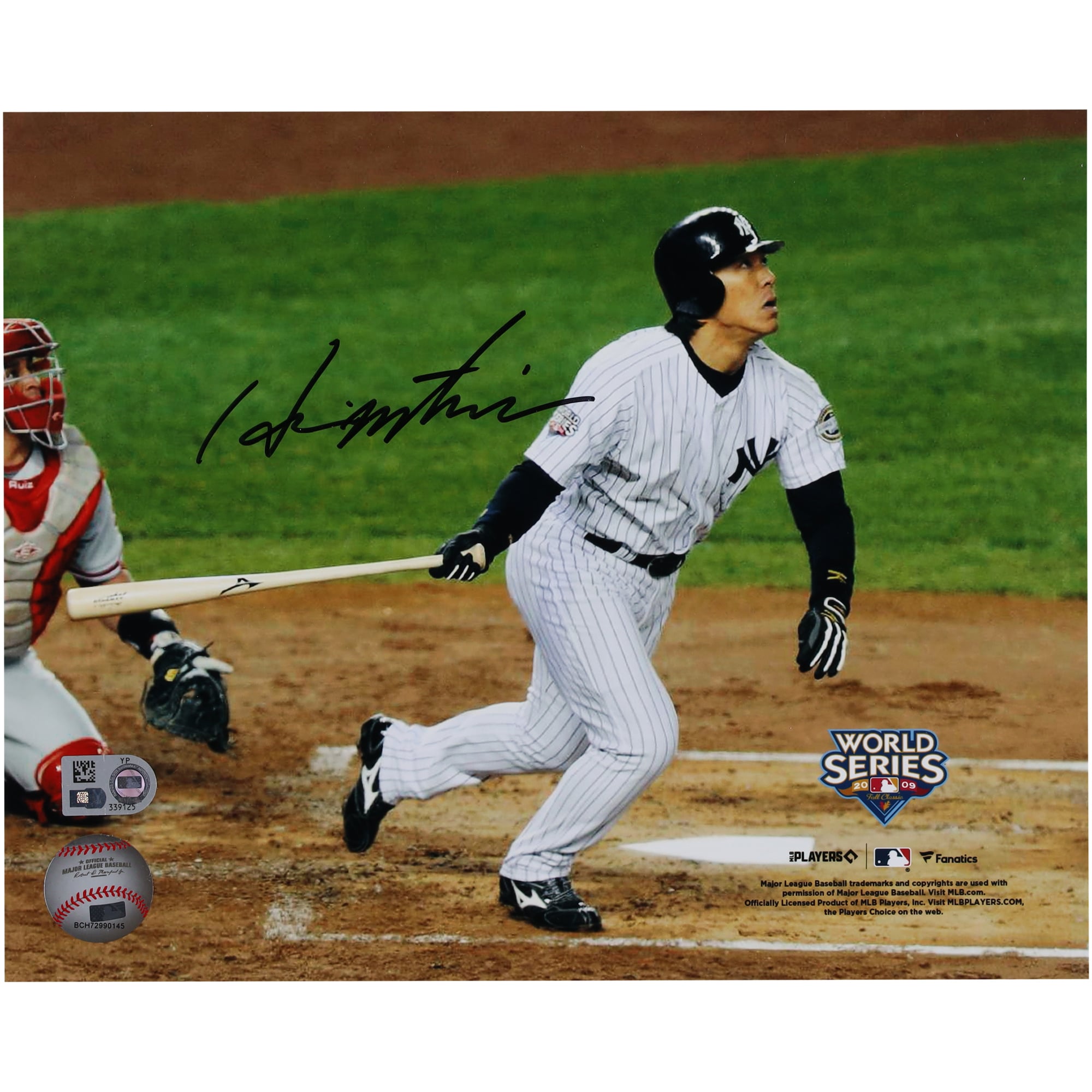 Hideki Matsui New York Yankees signiertes 8" x 10" Schlagfoto der World Series 2009