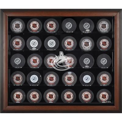 Braune Vitrine für 30 Pucks der Vancouver Canucks Image