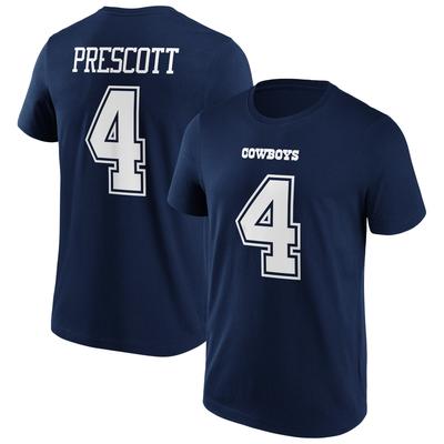Dallas Cowboys Home Name & Nummer T-Shirt - Dak Prescott - Herren Image