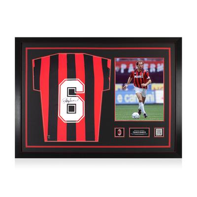 Offizielles AC Mailand-Heimtrikot von 1988, signiert und gerahmt von Franco Baresi Image