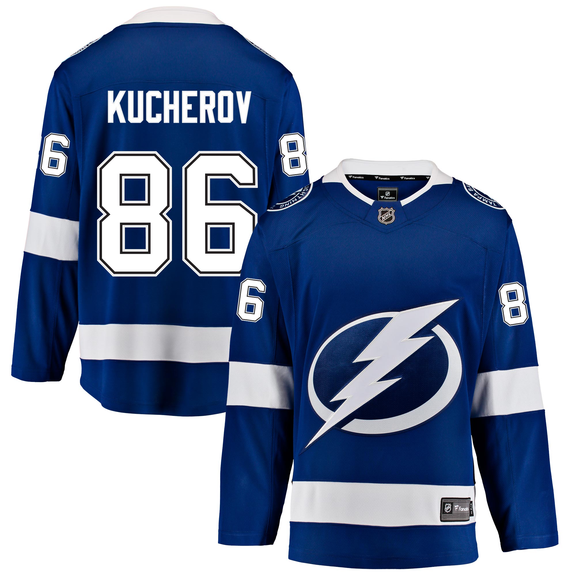 Tampa Bay Lightning Fanatics Branded Home Breakaway Jersey - Nikita Kucherov - Mens Image